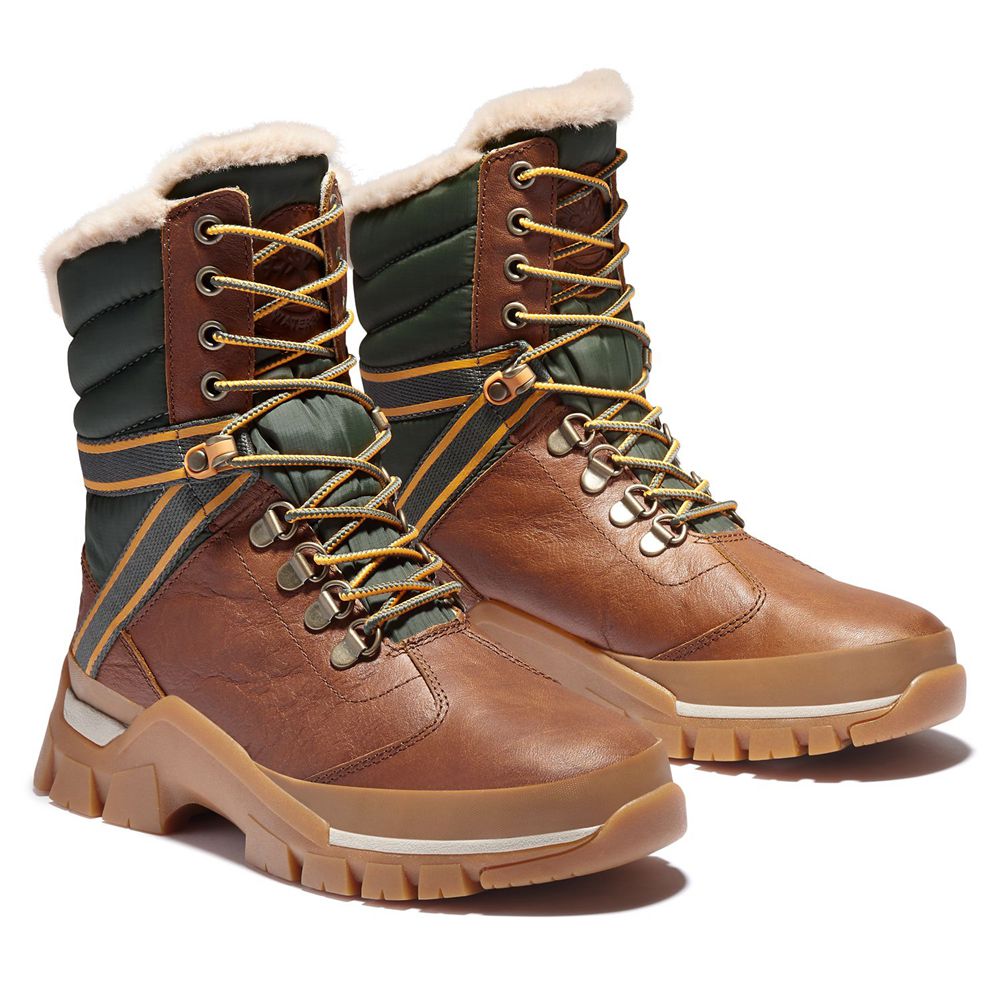 Timberland Μποτες Χιονιού Γυναικεια Καφε - Jenness Falls Waterproof Insulated - Greece 0916287-YJ